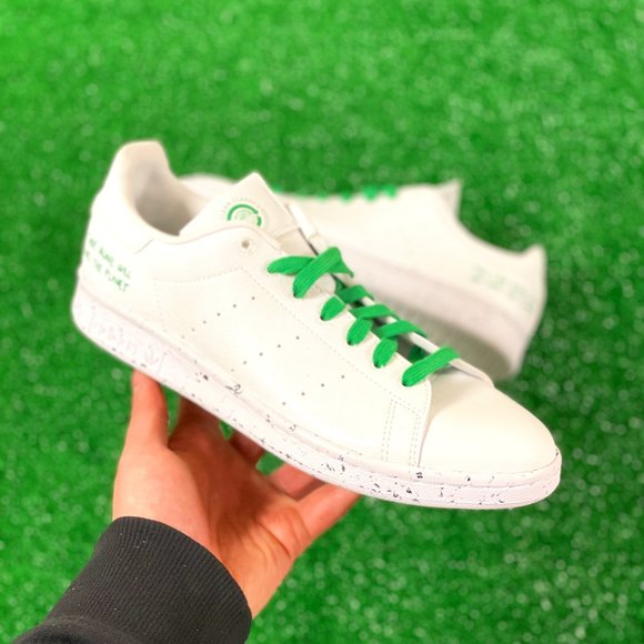 Adidas Shoes | Adidas Originals Stan Smith Vegan Clean Classics Mens Shoe White FU9609 New Sz 8 | Color: Green/White | Size: 8 | Clutchswag's Closet